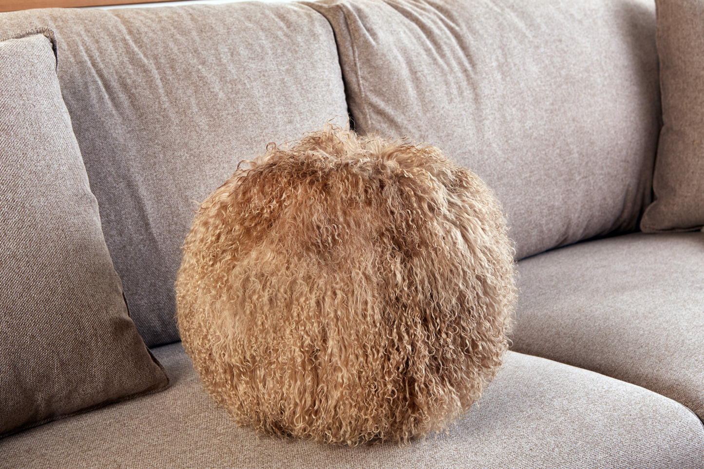 Tibetan/Mongolian Lamb Fur Ball pillows Many Colors Available