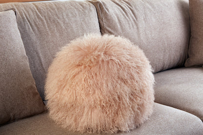 Tibetan/Mongolian Lamb Fur Ball pillows Many Colors Available