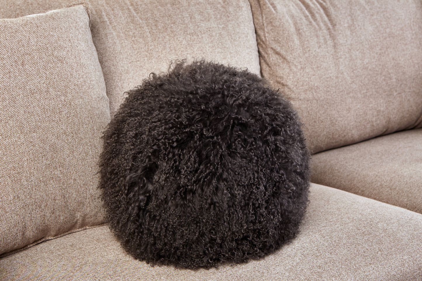 Tibetan/Mongolian Lamb Fur Ball pillows Many Colors Available