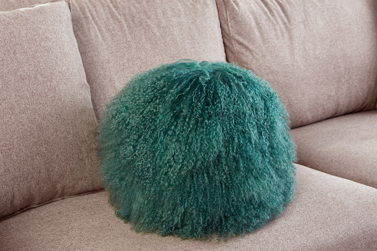 Tibetan/Mongolian Lamb Fur Ball pillows Many Colors Available