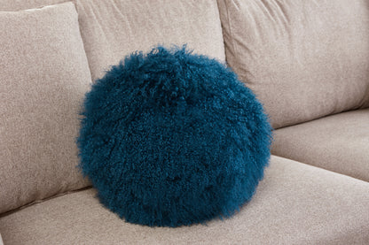 Tibetan/Mongolian Lamb Fur Ball pillows Many Colors Available