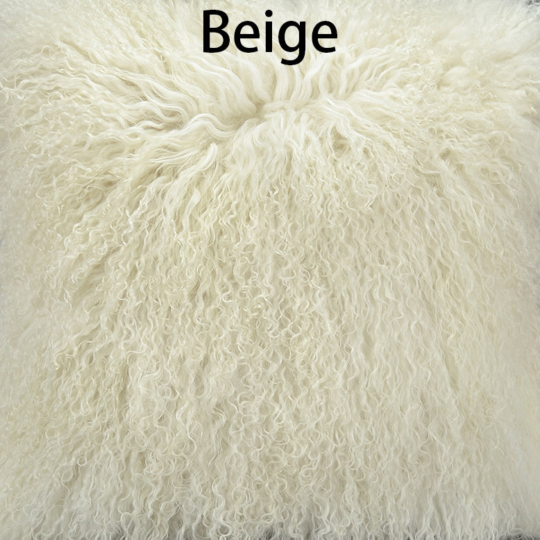 Tibetan/Mongolian Lamb Fur Round Rug