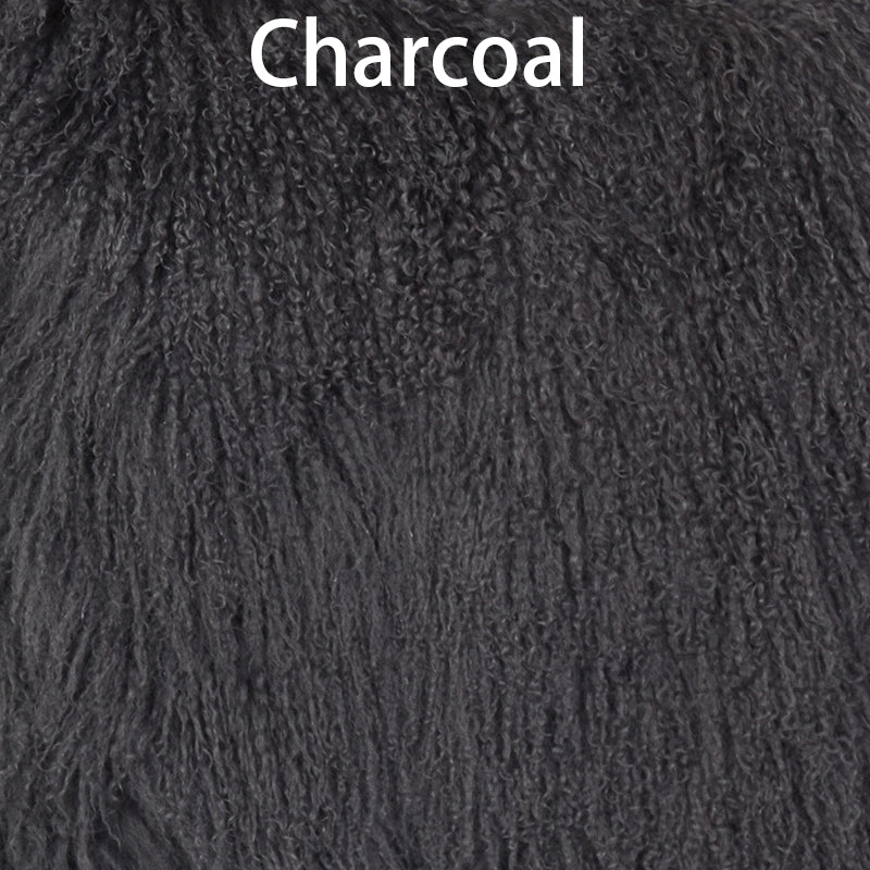 Tibetan/Mongolian Lamb Fur Round Rug