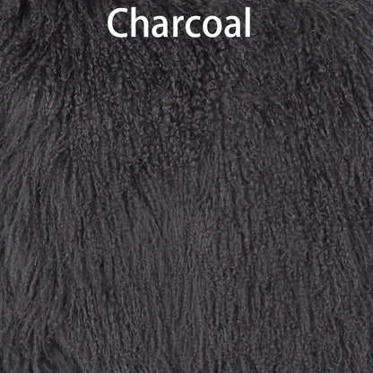 Tibetan/Mongolian Lamb Fur Round Rug