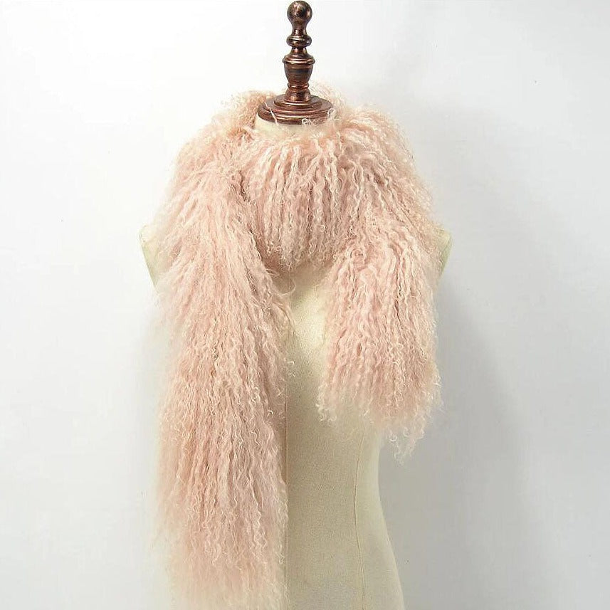 Tibetan / Mongolian lamb fur Scarf - Many Colors