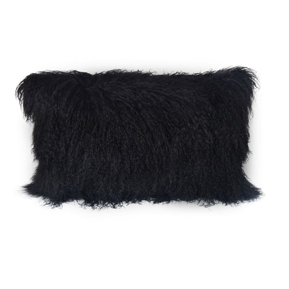 Tibetan/Mongolian Lamb Fur Pillow Cover Black